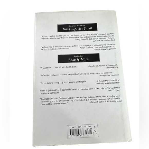 Think Big Act Small By Jason Jennings (Hardback - Good Condition) 👨‍💼🗄️📁 - Picture 2 of 3